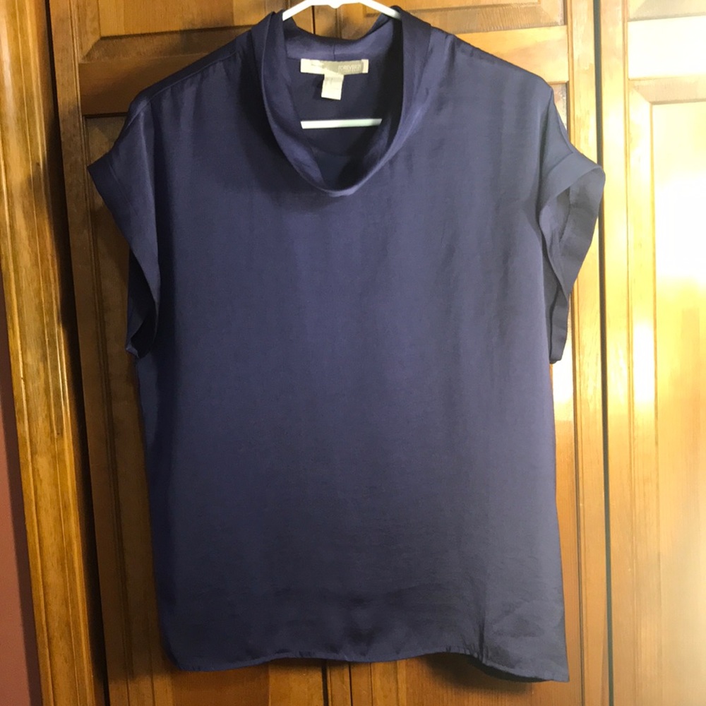 Purple blue size S silky smooth blouse! A fave!